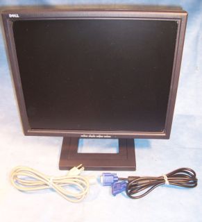 Dell E171FP 17" Flat Screen LCD Office Computer Monitor Power Cord VGA Cable