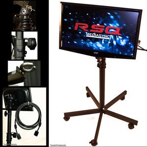 New Karaoke LCD TV Rolling Stand Package 20" High Def Monitor 15' VGA Cable