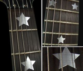 Star Metallic Type Fret Markers Decals for Guitar