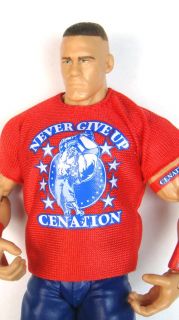 WWE Wrestling John Cena with Cloth Wrestler Action Figure Kids Toy Never Give Up