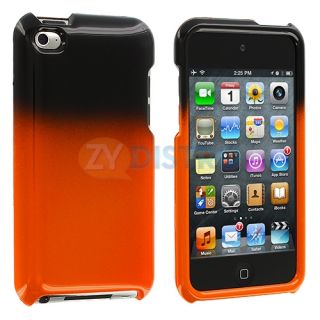 Color Black Two Tone Hard Snap on Case Cover for iPod Touch 4th Gen 4G 4
