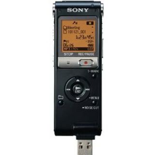 Sony ICD UX512BLK 2 GB Digital Voice Flash Recorder Black USB Stereo Microphone