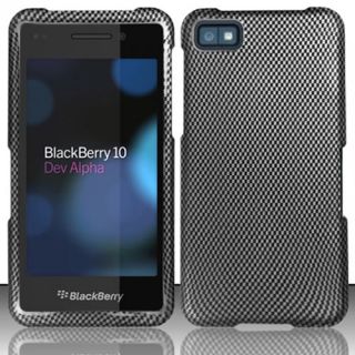 Carbon Fiber Image Hard Case Cover Blackberry Z10 ATT T Mobile Verizon Accessory