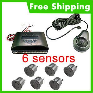 Gery Car Parking Sensor 2WAYS Video Input Front Rear in One System 6 Sensors