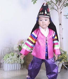 HANBOK Dolbok Korean 3040 Traditional Korea Dress Baby Boy Multicolored Stripes