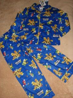 Nintendo Super Mario Bros Flannel Pajamas PJs 9 10