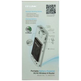 TP Link TL MR3040 Portable Battery Powered 3G 4G USB Modem Wireless N Router