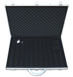 1000 Poker Chips Cards Carrying Case Aluminum