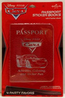 Disney "Cars 2" Party Favors Mini Notebooks Stickers 4