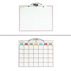 Two Sided Dry Erase White Board Calendar w Marker Home Dorm Office Supplies