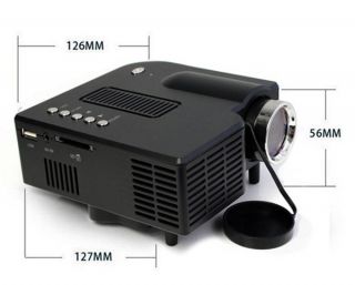 Black HDMI Portable Mini LED Projector Home Cinema Theater AV VGA USB SD UC28