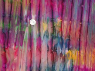 Multicolored Rainbow Stripe Batik FQ Quilting Fabric