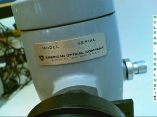 American Optical 11234 Radiuscope Contact Lens Microscope Objective as Is
