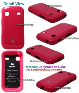 Samsung Galaxy Gio S5660 Glossy Glitter Shiny Pearl Mercury Jelly Phone Case