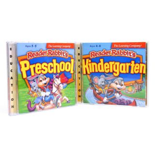 Reader Rabbit Educational Software CD ROM Games for PC Preschool Kindergarten