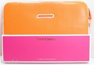 Juicy Couture 13 Sequin Laptop Case Sleeve neon orange new nwt