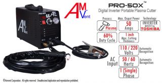 Amvent Pro 50x 50 Amp Digital Inverter Air Plasma Cutter Dual Voltage 110 220V
