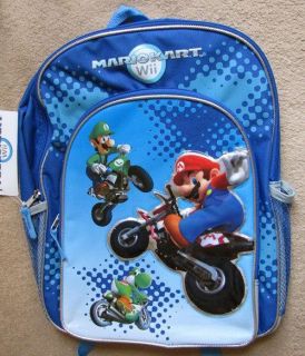 Nintendo Mario Kart Wii Game Bike Backpack School Bag