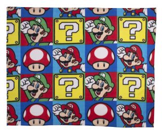 Nintendo Super Mario Brothers Luigi Fleece Blanket 120x150cm Day Cover