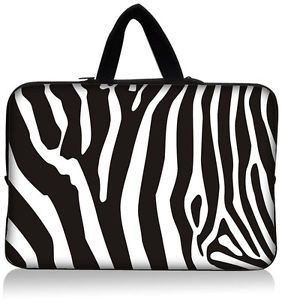 Zebra Print 15" 15 4" 15 6" Notebook Soft Case Laptop Sleeve with Handle Cover
