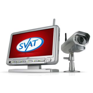 SVAT Digital Wireless DVR Security Camera System w 7" Monitor and SD Recording