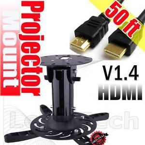 50ft HDMI Cable V1 4 Universal Projector Ceiling Mount