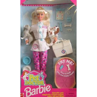 Barbie Pet Vet Playset Pet Doctor Cats Dogs Food