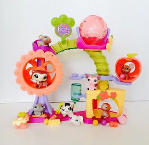 Littlest Pet Shop LPS RARE Hamster Playground Set Pets Food Accessory Lot