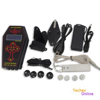 Professional Coffin Digital Dual Tattoo Power Supply Compact LCD Unique