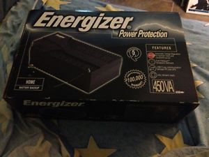 Energizer Power Protection Home Battery Backup ER HM450 USB Power Strip