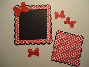 Disney Minnie Mouse Scalloped Frame Mat Scrapbook Die Cut Paper Piecing