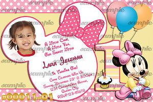 Personalized Minnie Mouse Invitations