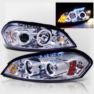 06 12 Impala 06 07 Chevy Monte Carlo Halo LED Projector Headlights Head Lights