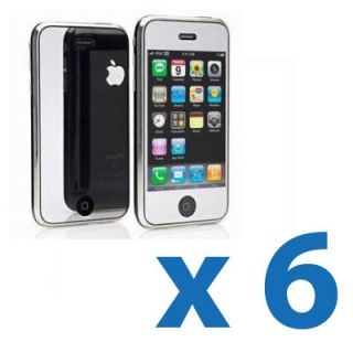 6 Mirror LCD Screen Protector Cover Shield for iPod Touch 2 3 2nd 3rd Gen 2G 3G