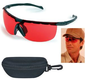 Yellow Red Lens Shooting Safety Glasses with Case New