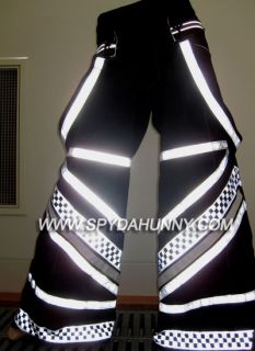 Checkerboard Sew on High Gloss 5cm Width Phat Pants Reflective Tape x 1M