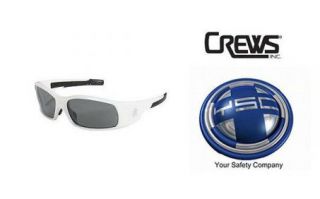 1 Pair Crews SR122AF MCR Swagger Safety Glasses White Frame Gray Anti Fog Lens