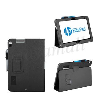 Folio Leather Folding Stand Case Cover for 10 1" HP Elitepad 900 G1 Tab Tablet