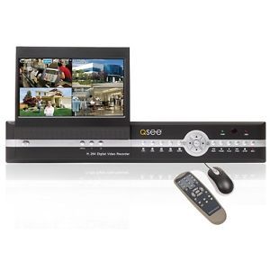Q See QSDR74RTS 4 CH DVR 7" Color LCD Monitor CCTV Surveillance System w 500GB