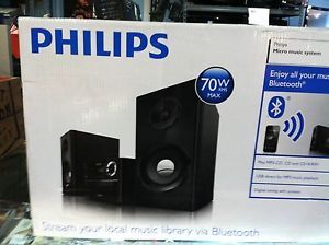 Mini Stereo Shelf System Philips BTM2180 37 Bluetooth USB Direct 70 ...