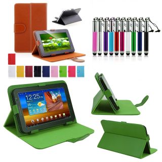 Universal 7 inch Tablet Android Leather Folio Stand Case Cover Retractable Pen
