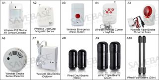 Wireless Home House GSM Security Burglar Alarm System