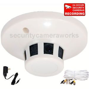 Covert Spy Smoke Detector Security Camera Wide Angle Color CCD Surveillance BTW