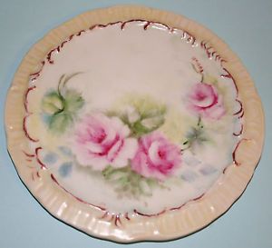 Vintage Hand Painted Porcelain Hot Plate Trivet Decorative Wall Plate
