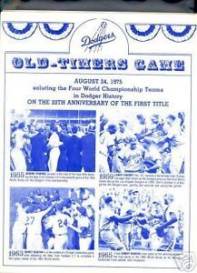 1975 Los Angeles Dodgers Old Timers Program