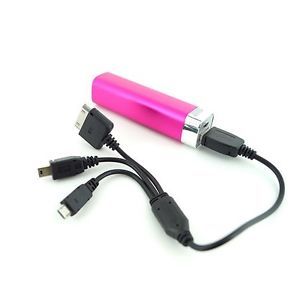 New Pink 2600 mAh Portable Universal Powerbank Battery Charger for Cell Phones