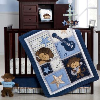 Kids Line Monkey Rockstar Crib Bedding Collection & Reviews