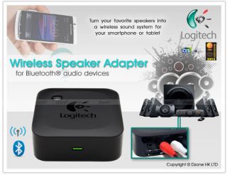 Logitech Wireless Speaker Adapter RCA Fr Bluetooth Audio PC Tablet Smartphone