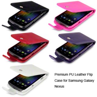 For Samsung Galaxy Nexus Flip Case Cover Black Pink Purple White Red