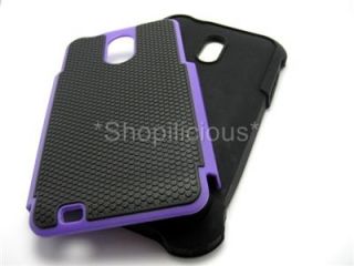 Blk Purple Samsung Galaxy S2 Epic 4G Touch Hard Soft Case Cover Ballistic Style